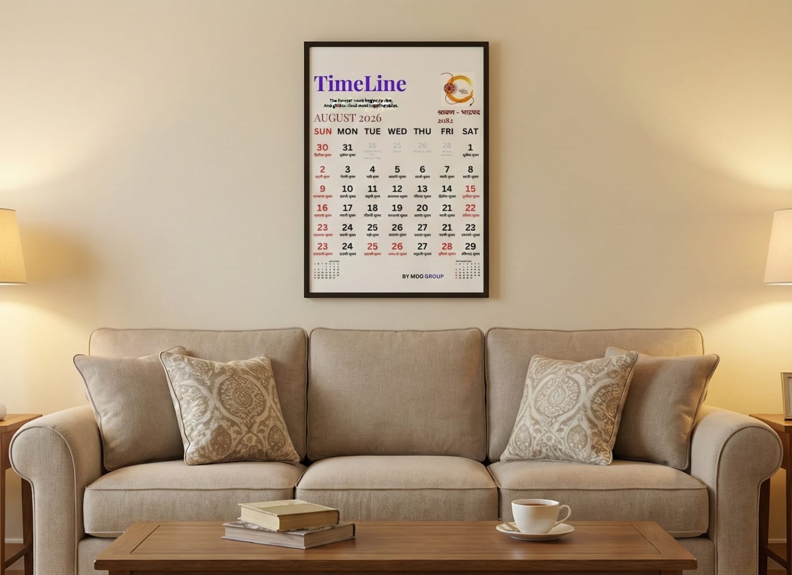 TimeLine Wall Calendar Classic Edition 12"×17" (Inches)