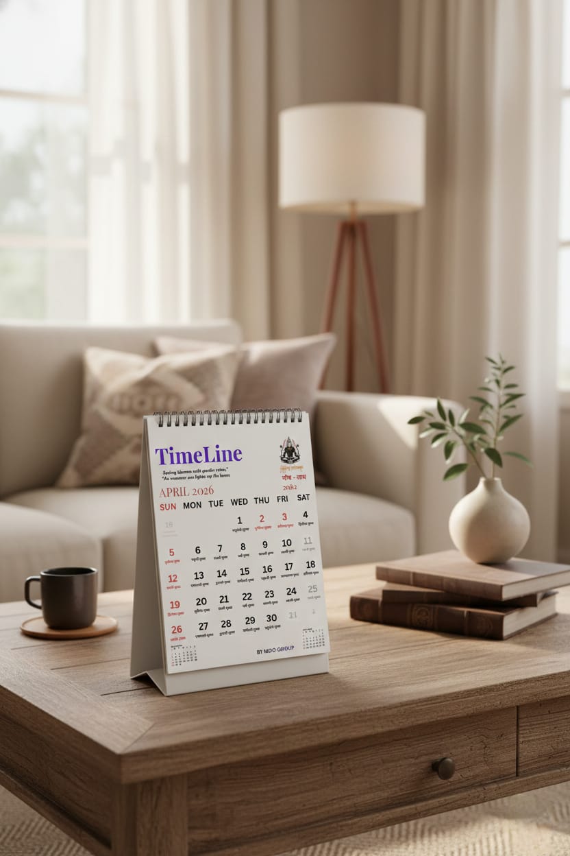 TimeLine Desk Calendar Classic Edition  Size 12"×9" (Inches)