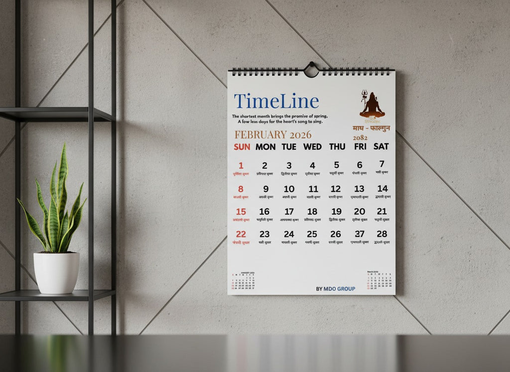 TimeLine Wall Calendar Classic Edition 12"×17" (Inches)