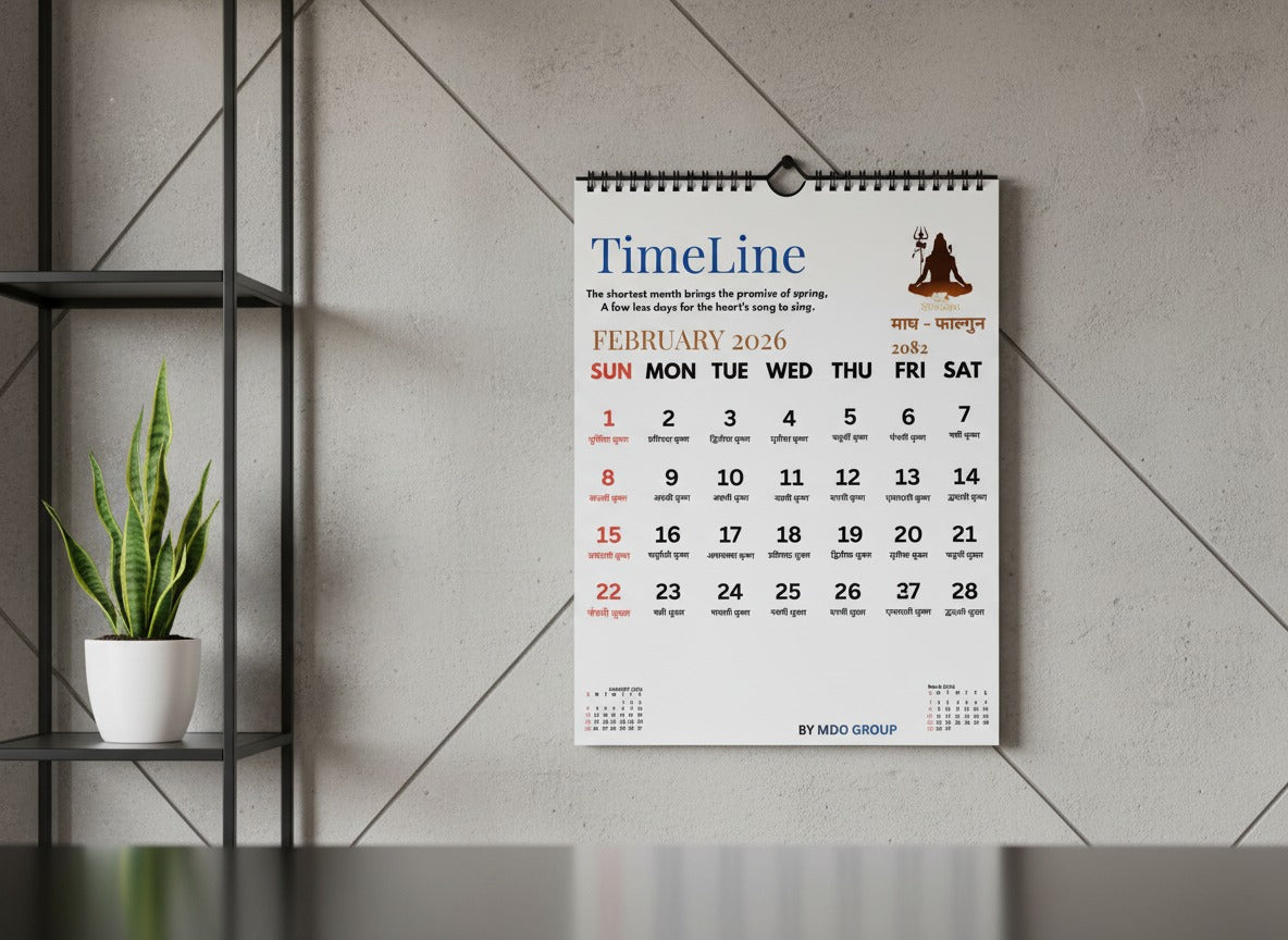 TimeLine Wall Calendar Classic Edition 12"×17" (Inches)