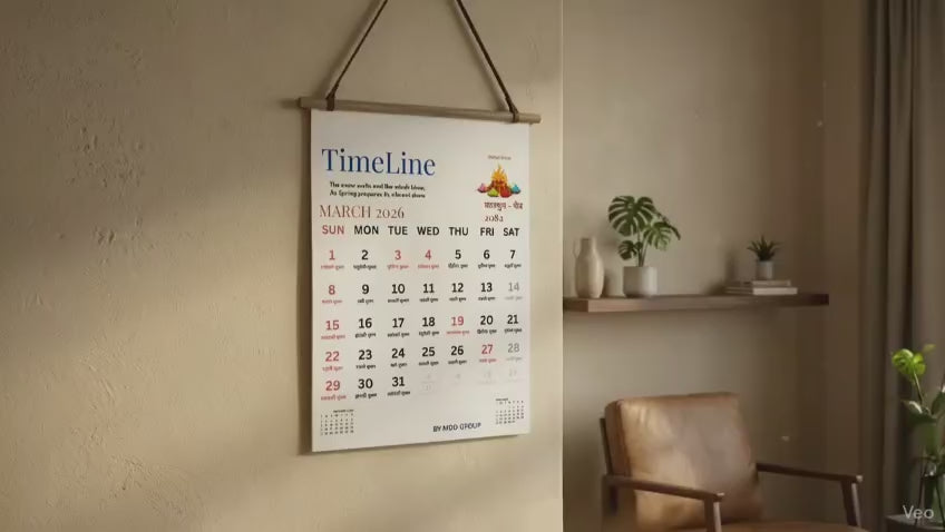 TimeLine Wall Calendar Classic Edition   13"×19" (Inches)